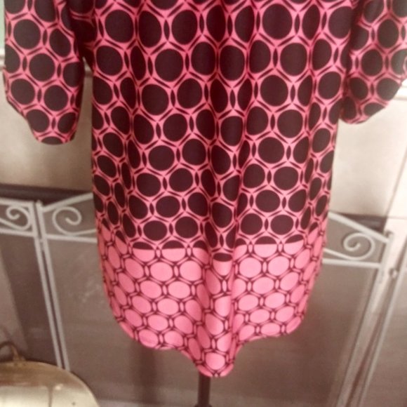 PerSeption Concept Orange and Black Pull-on Blouse, Size Large Blouse, Pullover - Picture 5 of 10